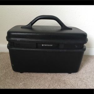 Vintage Samsonite Train Case, Travel Vanity, Black